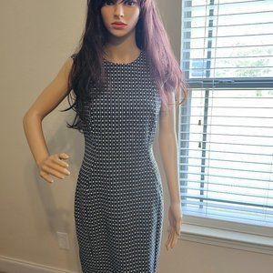 Calvin Klein ~ Size 6 ~ Black & White Checkered Sleeveless Dress